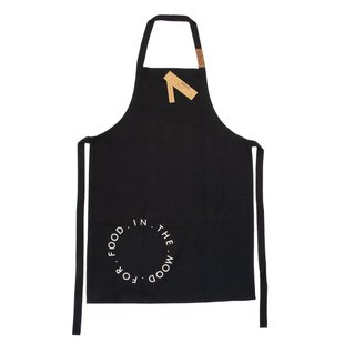 Jens Living - keukenschort Mood For Food - zwart