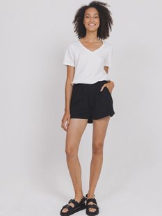 White T-shirt v-hals Dames