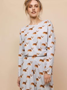 Corgi Time T-shirt lange mouwen Dames