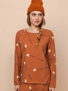 Marshmallow T-shirt lange mouwen Dames