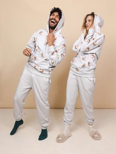 Hedgy Grey Oversized capuchon trui Unisex