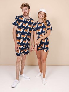 Corgi Navy T-shirt Unisex