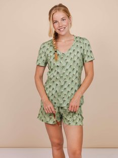 Cozy Cactus V-neck T-shirt Dames