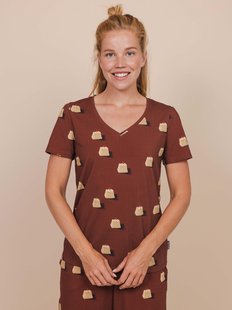 Sandy Castles V-neck T-shirt Dames