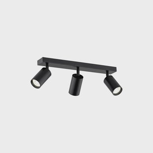 Argon Plafondspot Sado zwart staal verstelbaar 3-lamps lang