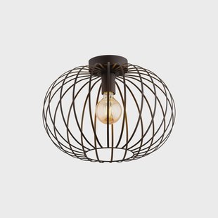 Argon Plafondlamp Cruce, donkerbruin, staal, Ø 40 cm