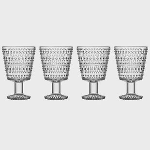 Iittala Kastehelmi drinkglas op voet 26 cl 4-pack Helder