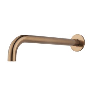 Baduitloop Inbouw BWS Karsten Rond 30 Cm 1/2 Geborsteld Brons Koper