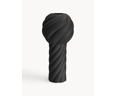 Handbeschilderde keramische vaas Twist Pillar, H 34 cm