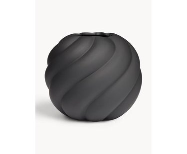 Handbeschilderde keramische vaas Twist Ball, H 20 cm