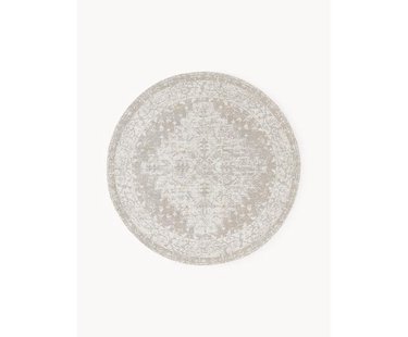 Rond chenille vloerkleed Neapel, handgeweven