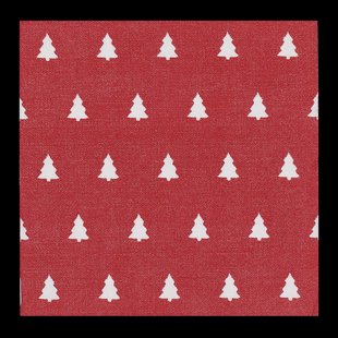 Scandi Essentials Linen trees servet 33x33 cm 20-pack Red