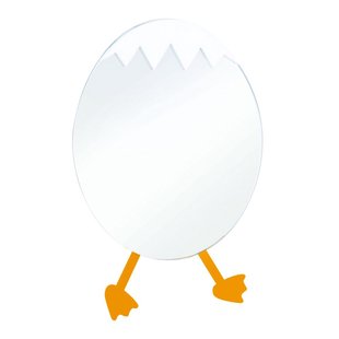 Spiegel BWS Ducky Eivorm 30.7 x 20.8 Cm Geel