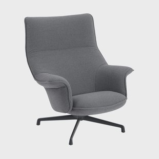 Muuto Doze fauteuil swivel base Ocean 80-anthracite black