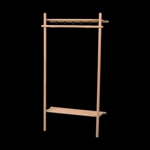 Milford eikenhouten kledingrek naturel eiken - 91 x 181 cm