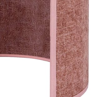 Euluna wandlamp Celine, roze, chenille stof, hoogte 24 cm