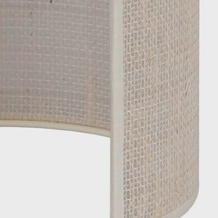 Euluna wandlamp jute, wit/ecru, halfronde, hoogte 24 cm