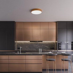 TEMAR LIGHTING Plafondlamp Cleo, Ø 50 cm, IP54, koperkleurig, metaal, E27