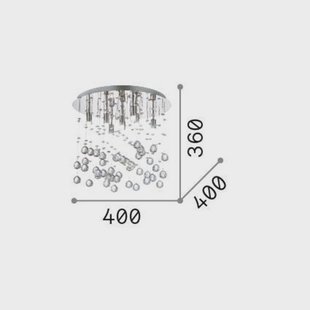 Ideallux Ideal Lux plafondlamp Moonlight chroom metaal kristal 8-lamps.