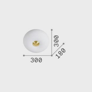 Ideallux Ideal Lux Arizona plafondlamp, opaal glas, Ø 30 cm