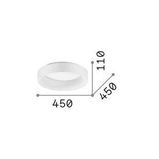 Ideallux Ideal Lux plafondlamp Ziggy, zwart, Ø 45 cm, metaal