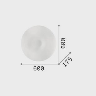 Ideallux Wandlamp Ideal Lux Glory, opaal glas, Ø 60 cm