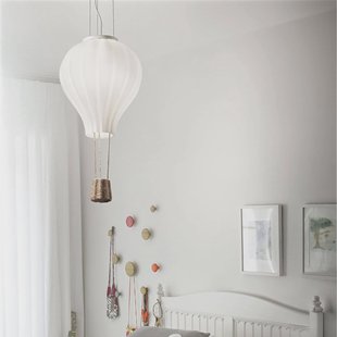 Ideallux Ideal Lux hanglamp Dream Big, wit, opaalglas, Ø 30 cm
