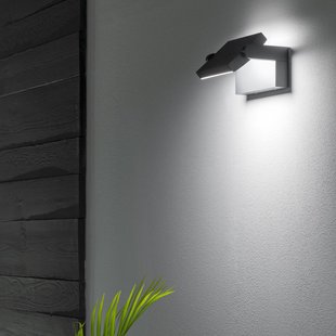 Ideallux Ideal Lux LED buitenwandlamp Swipe antraciet, metaal 3.000 K