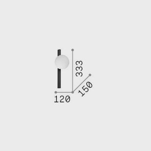 Ideallux Wandlamp Ideal Lux Binomio zwart, 1-lamp, metaal, glas