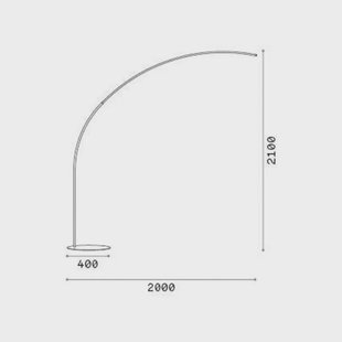 Ideallux Ideal Lux LED vloerlamp Comet, wit, metaal, hoogte 210 cm