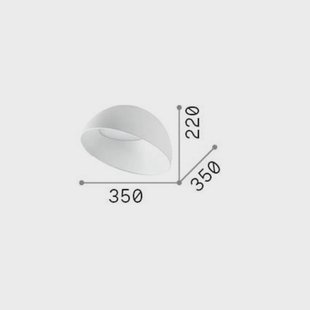 Ideallux Ideal Lux LED plafondlamp Corolla-2, wit, metaal, Ø 35 cm