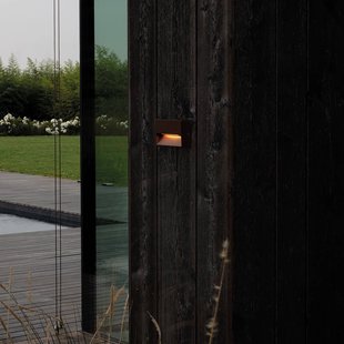 Ideallux Ideal Lux LED buitenwandlamp Dedra, bruin, 10 x 6,5 cm