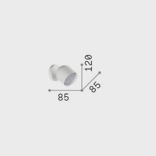 Ideallux Ideal Lux wandlamp Dodo zwart 1-lamp metaal Ø 8,5 cm