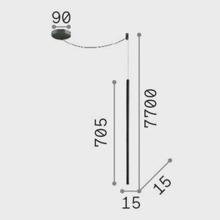 Ideallux Ideal Lux hanglamp Filo messingkleurig, lange kabel