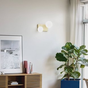 Ideallux Ideal Lux Penta plafondlamp, 2-lamps, goudkleurig, opaalglas