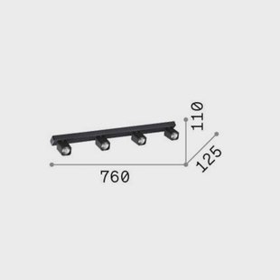 Ideallux Ideal Lux plafondspot Rudy Square, wit, 4-lamps, metaal