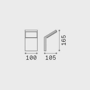 Ideallux Ideal Lux buitenwandlamp Style grijs aluminium, 3.000 K