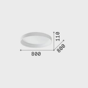 Ideallux Ideal Lux plafondlamp Ziggy, wit, Ø 80 cm, metaal