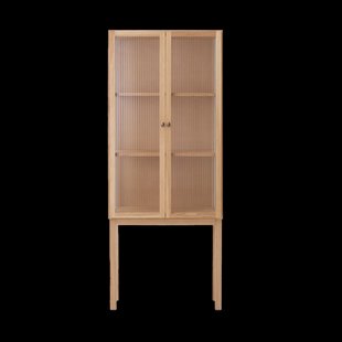 Audo Copenhagen Curiosity kast met glazen deuren 168 cm Oak