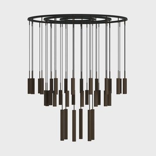 Audo Copenhagen Tubulaire kroonluchter 38 Anodized bronzed