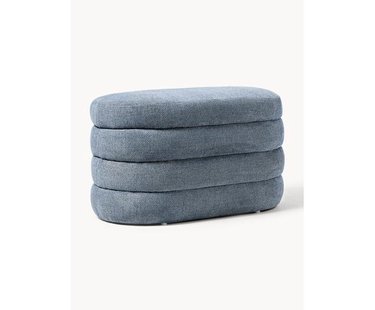 Kleine gestoffeerde bank Alto met opbergruimte