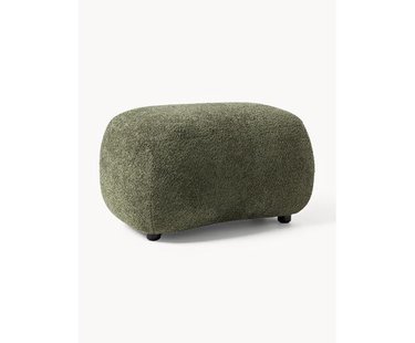 Poef Alba uit teddy-boucl&eacute;