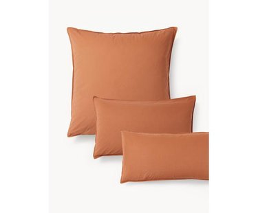 Kussenhoes van gewassen perkalkatoen Debbie