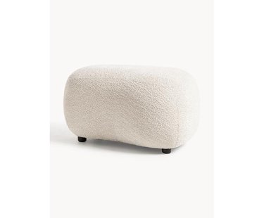 Poef Alba uit teddy-boucl&eacute;