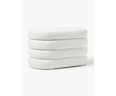 Kleine boucl&eacute; bank Alto met opbergruimte