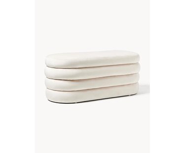 Fluwelen bank Alto met opbergruimte