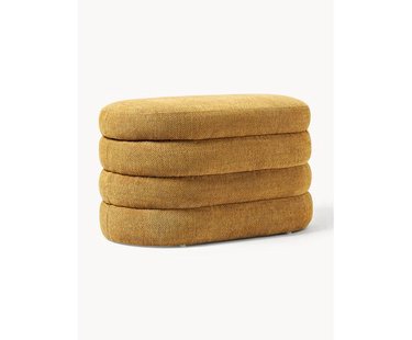 Kleine gestoffeerde bank Alto met opbergruimte