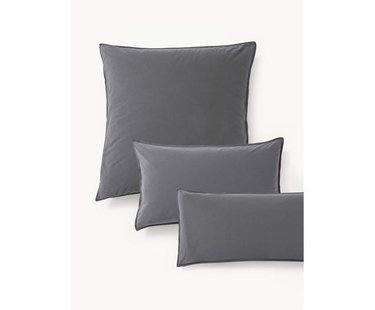 Kussenhoes van gewassen perkalkatoen Debbie