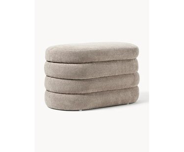 Kleine gestoffeerde bank Alto met opbergruimte