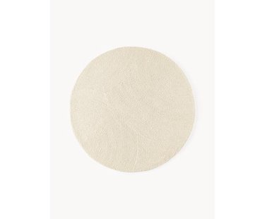 Rond wollen vloerkleed Eleni, handgetuft